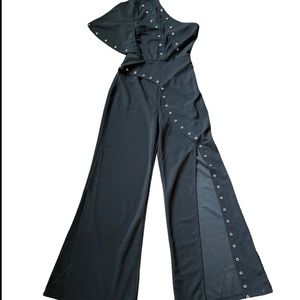 Black Jumpsuit with Sheer cut outs